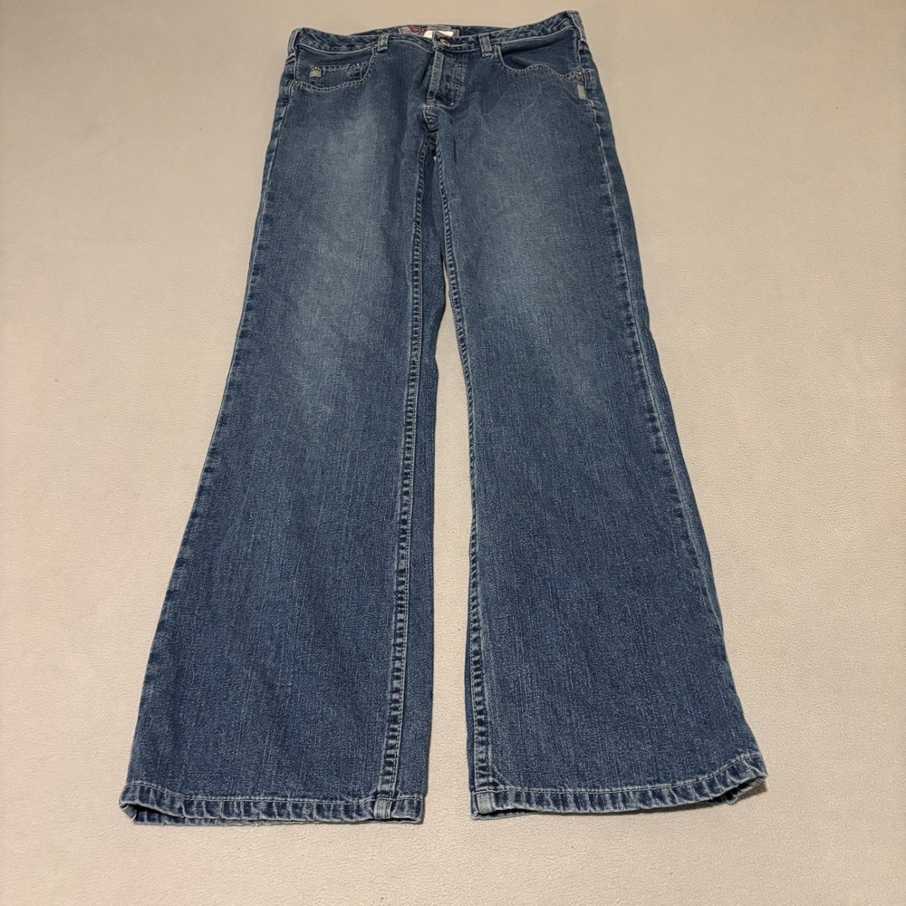 Silver Jeans Co Womens Wide Leg Denim Jeans 32x32 Medium Wash Casual 90s